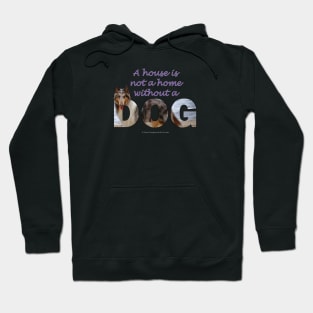 A house is not a home without a dog - Rough collie oil painting wordart Hoodie